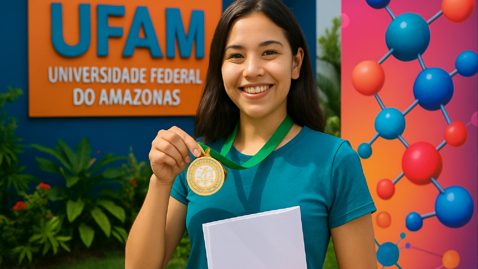 Imagem ilustrativa sobre Pesquisa de iniciação científica da Ufam recebe prêmio inédito de primeiro lugar no Congresso Brasil