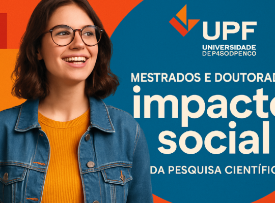 Imagem ilustrativa sobre UPF lança nova campanha para mestrados e doutorados, destacando o impacto social da pesquisa científ