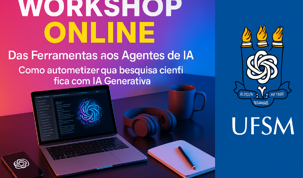 Imagem ilustrativa sobre Workshop Online: Das Ferramentas aos Agentes de IA — Como automatizar sua pesquisa científica com IA