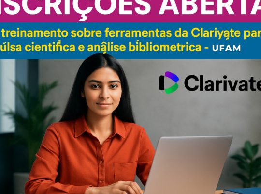 Imagem ilustrativa sobre Inscrições abertas para treinamento sobre ferramentas da Clarivate para pesquisa científica e anális