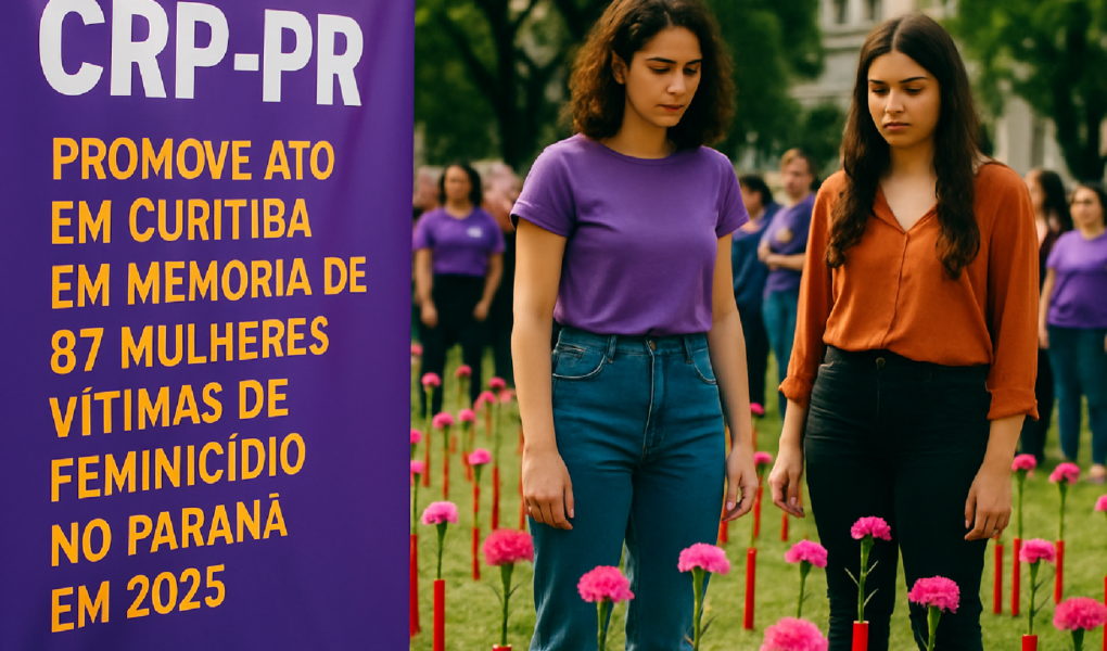 Imagem ilustrativa sobre CRP-PR promove ato em Curitiba em memória de 87 mulheres vítimas de feminicídio no Paraná em 2025